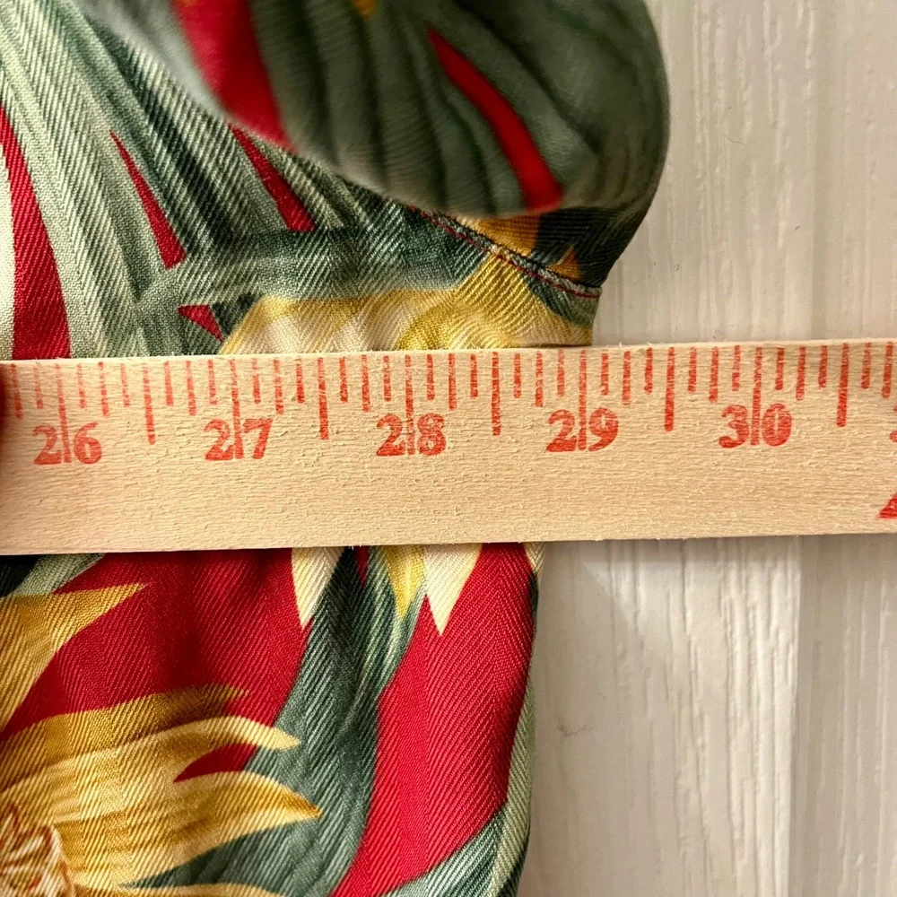 Tommy‎ Bahama 100% Silk Floral Hawaiian Camp Shirt Mens XXL Red Yellow T31115